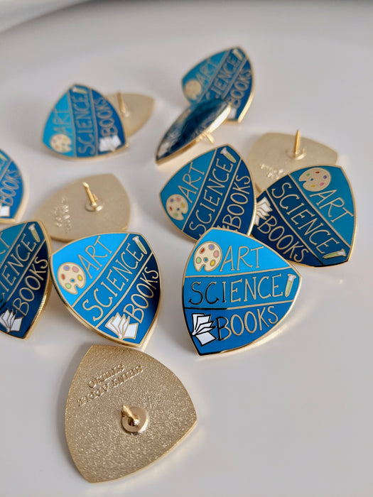 Art Science Books Enamel Pin