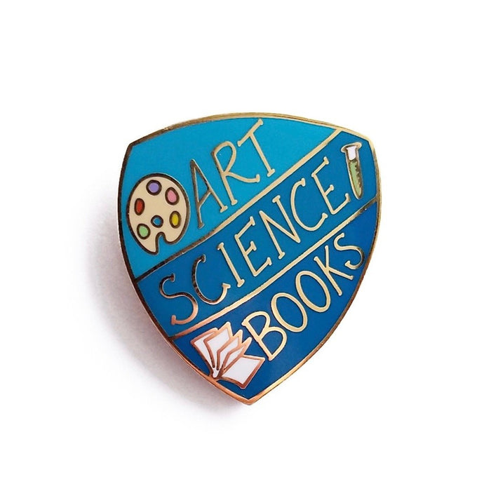 Art Science Books Enamel Pin